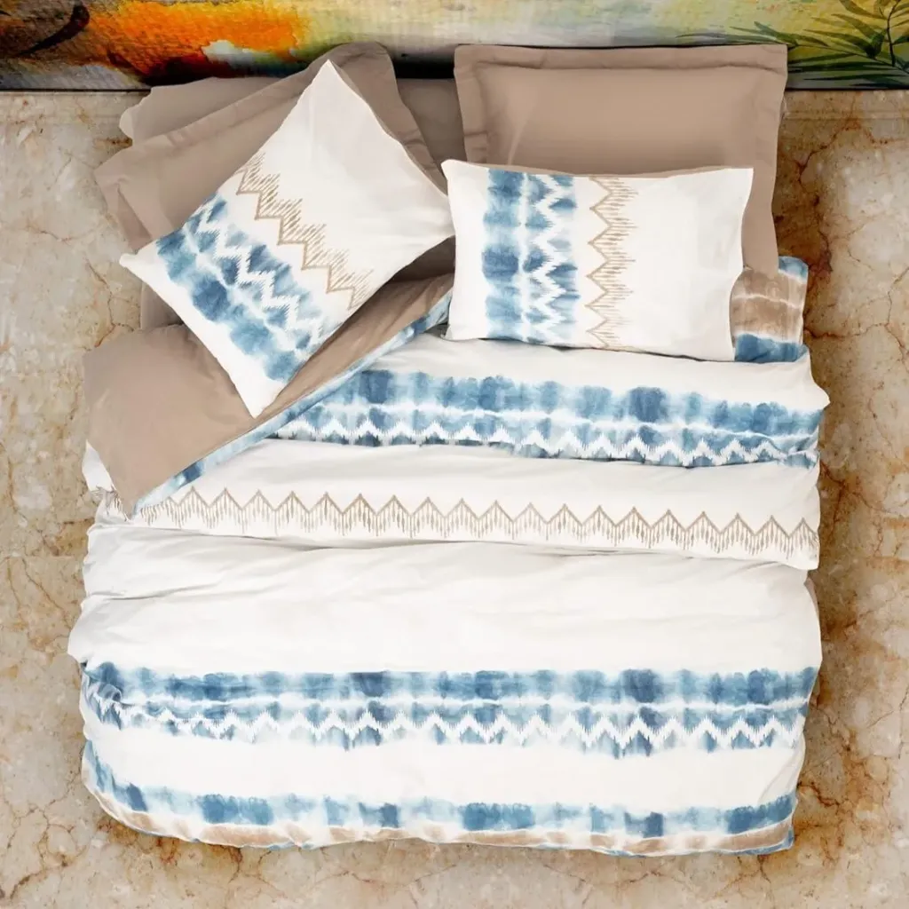 [600018809] Double Sheet Set Mist Ranforce Nora Brown