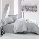 سيت سرير ثنائي إيليغانت ساتان رصاصي