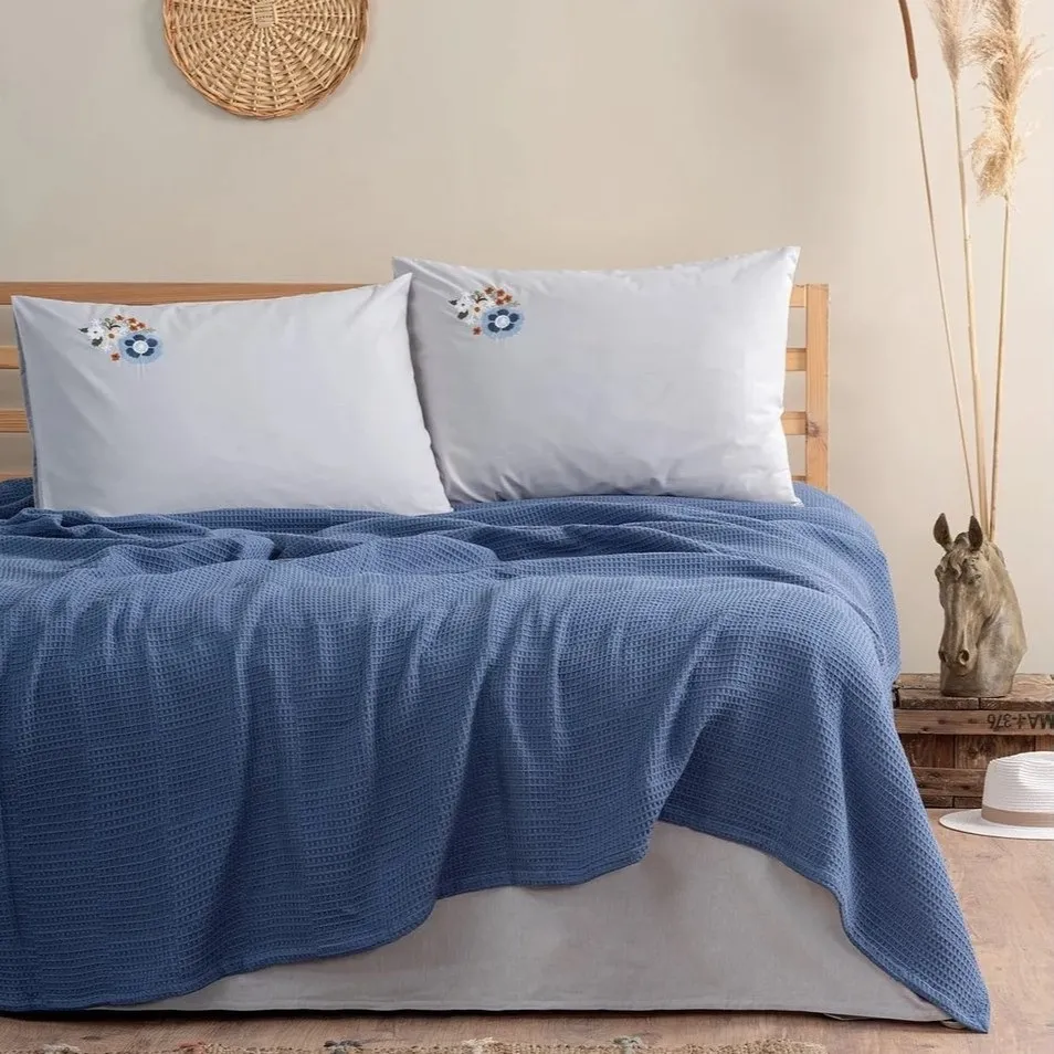 Spin Double Duvet Set Dina Indigo Dark Blue