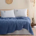 Spin Double Duvet Set Dina Indigo Dark Blue
