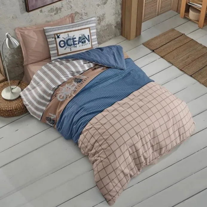Single Bed Set - Lacivert-Ocean-Girls & Boys Ranforce