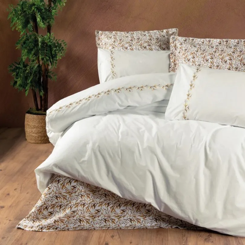 Majestic Double Duvet Cover Set Polite Cinnamon