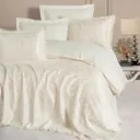 Double Piqué Duvet Cover Set Cream Silva