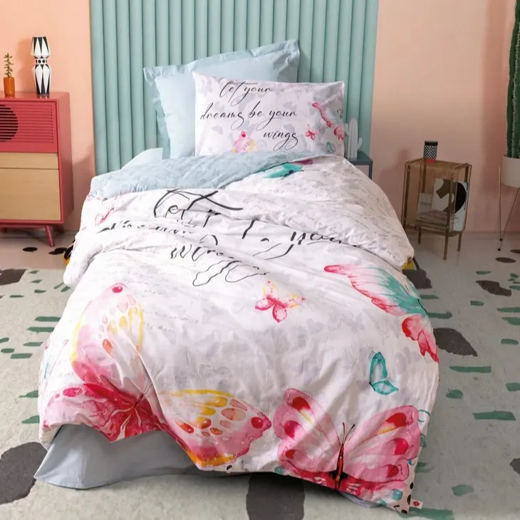 [6000170150] Youth Room Single Duvet Cover Set Wings Mint
