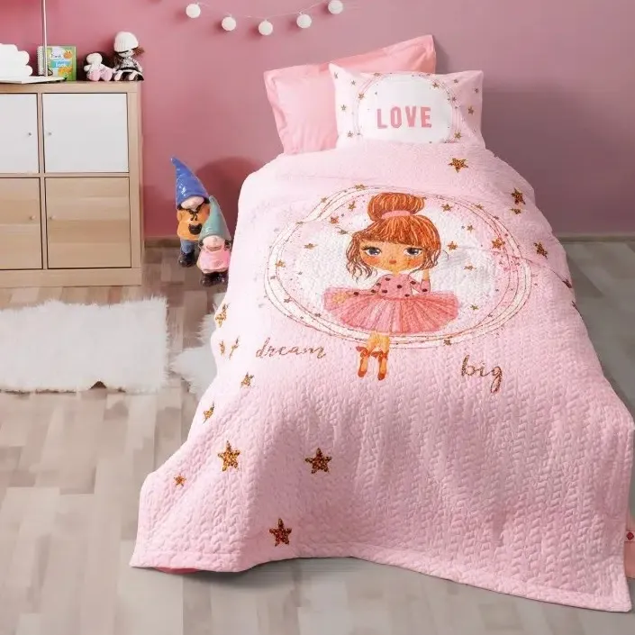 [600018996] Jerry Pink Single Junior Ranforce Duvet Cover Set