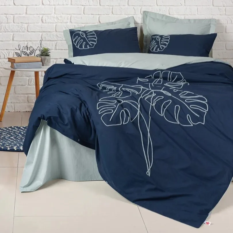 [6000019015] Brode Series Double Duvet Cover Set Silva Mint