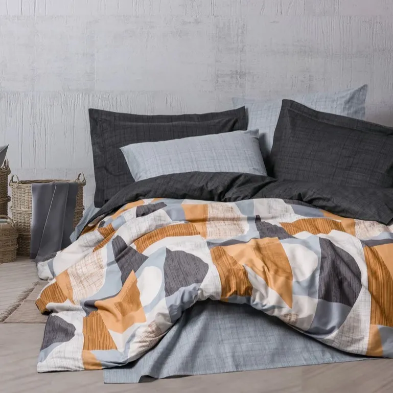Modern Single Duvet Cover Set Giorno Gray