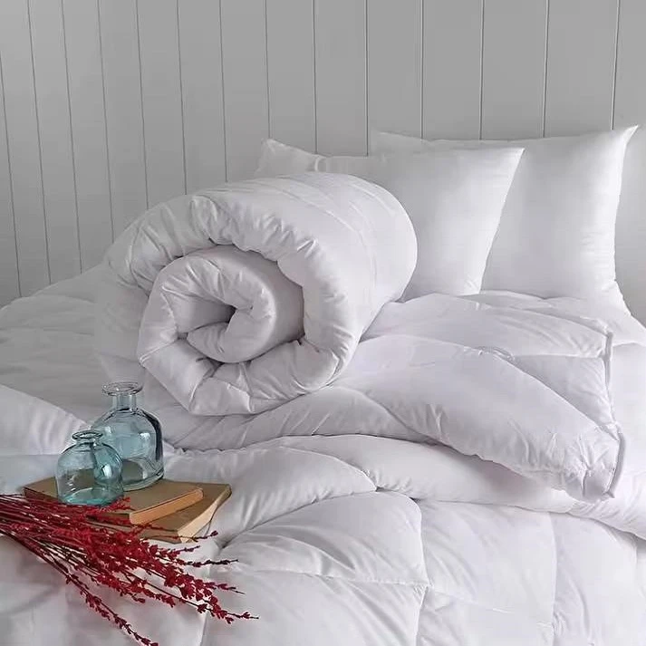 [6000019028] Microfiber Comforter Set Double (2 Pillow + Comforter) 195X215 cm White