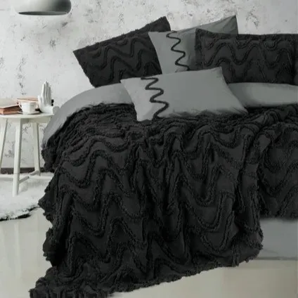 Ranforce Double Duvet Cover Set in Black Limi Viggo