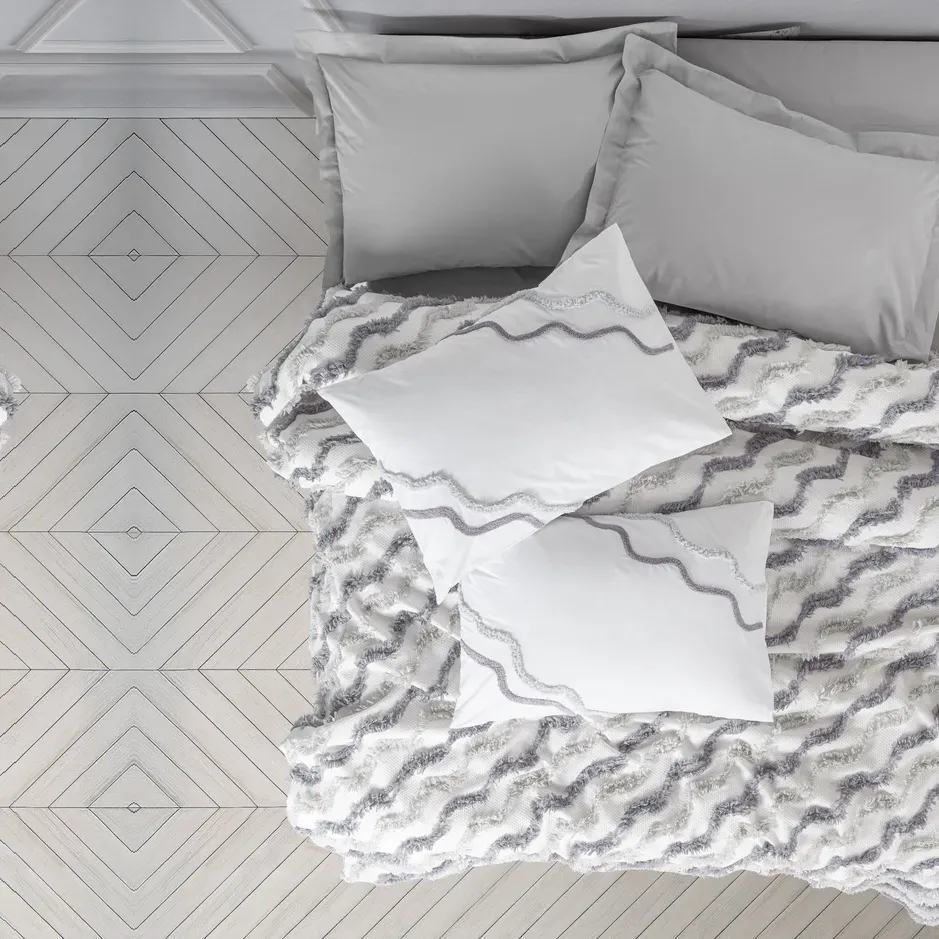[60001912] Double Bed Set Bonny (Eldon - Grey)