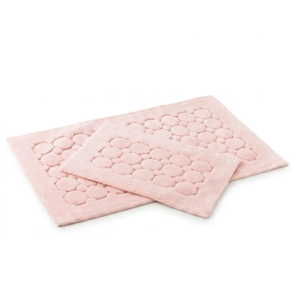 [60001924] Bathmat Set (Pattern - Powder Pink)