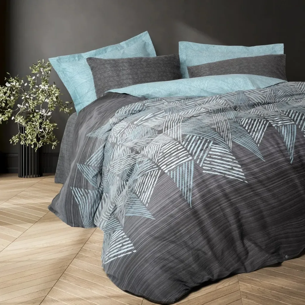 Modern Double Duvet Cover Set Arel Anthracite