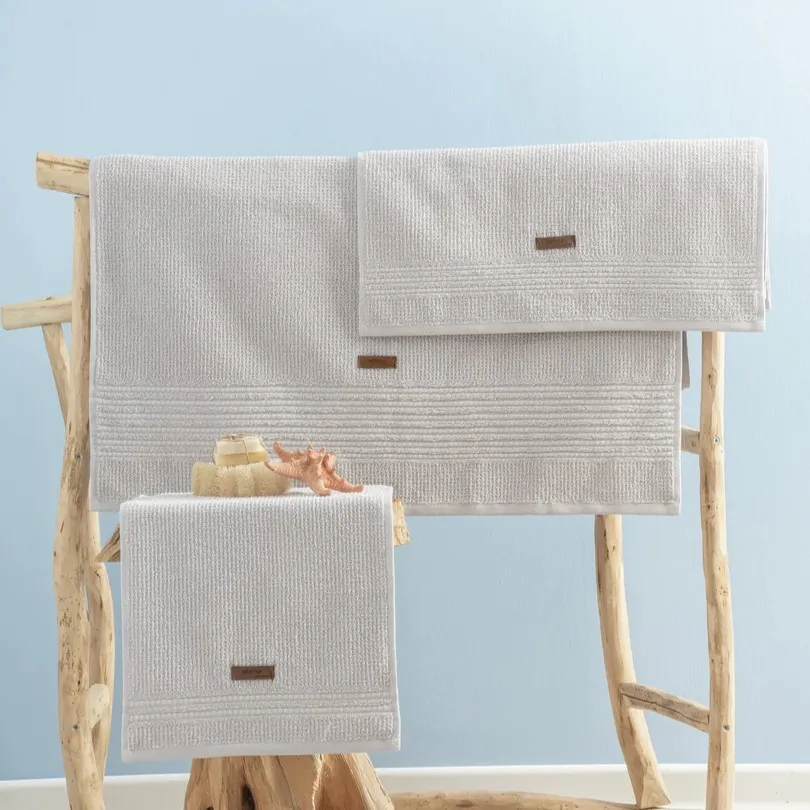 [60001974] Wellness Towel Set Stone Grey