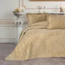 Smart Double Bedspread Velvet Gilded Brillante Milk Coffee