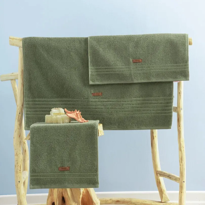 [6000205] Towel Set Wellness Forest Green