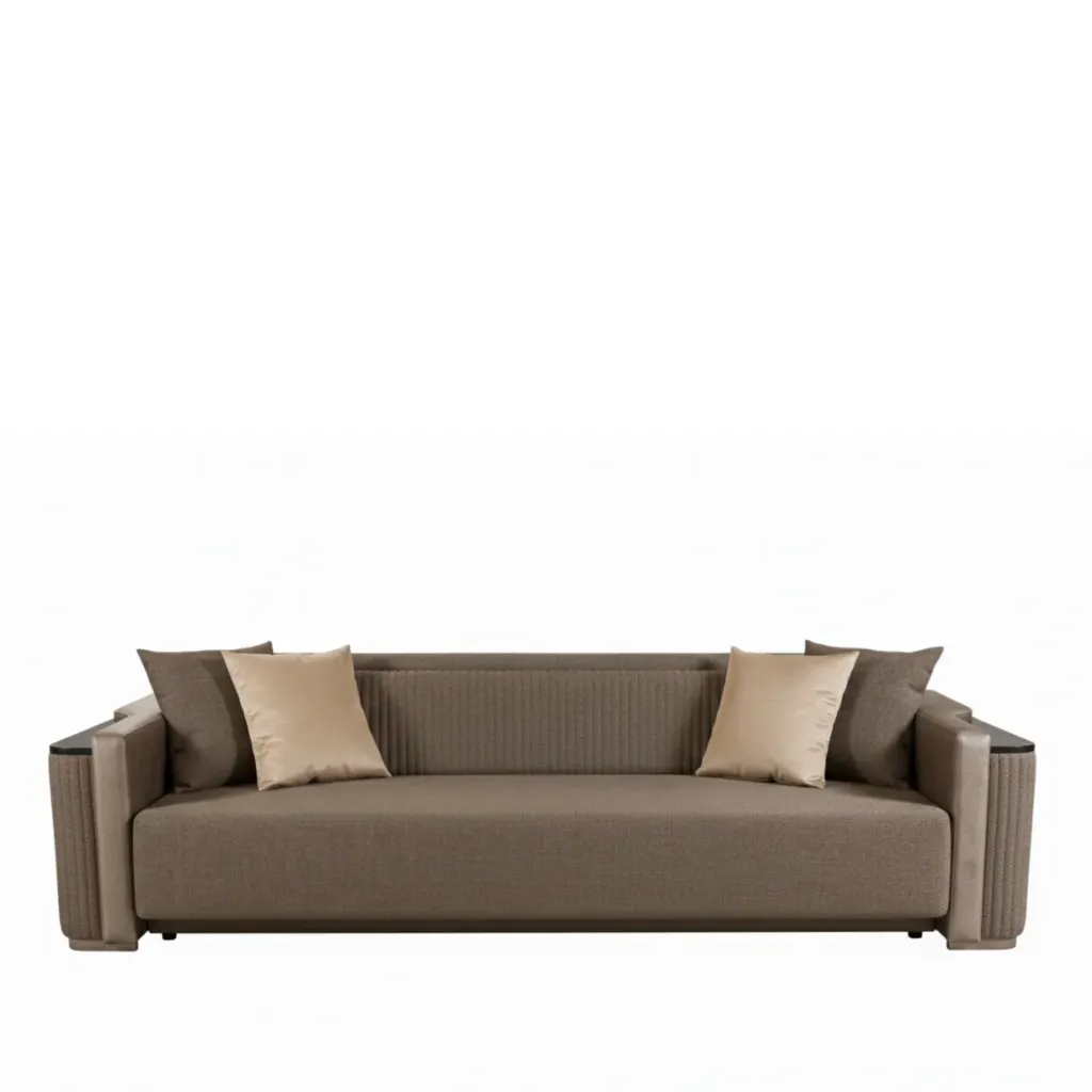 Noya Three Seat Chester Sofa (Brown)