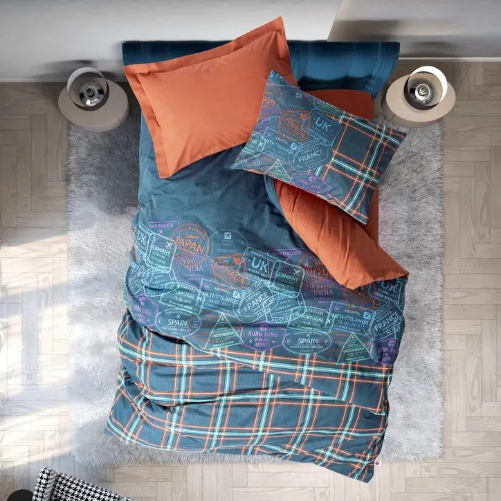 [60001994] Girls & Boys Single Duvet Cover Set Pleds Cinnamon
