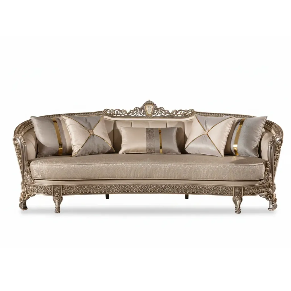 [S1774] Glorya Classic Three Seat Sofa