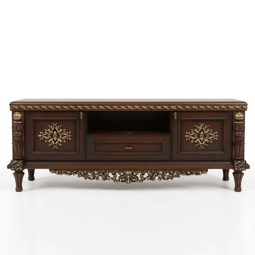 [500285] Lava Classic TV Table - Brown