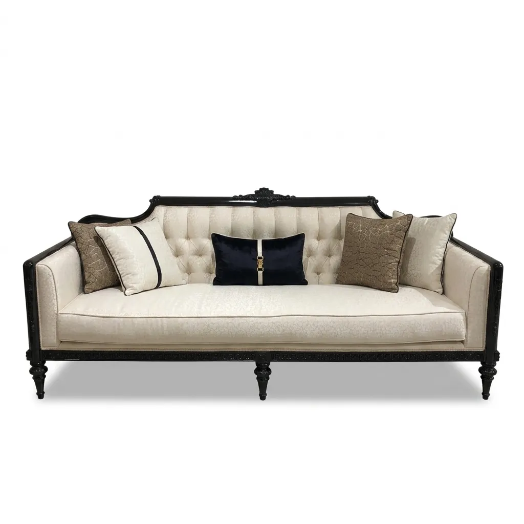 [S1889] Lotus Classic Three Seat Sofa