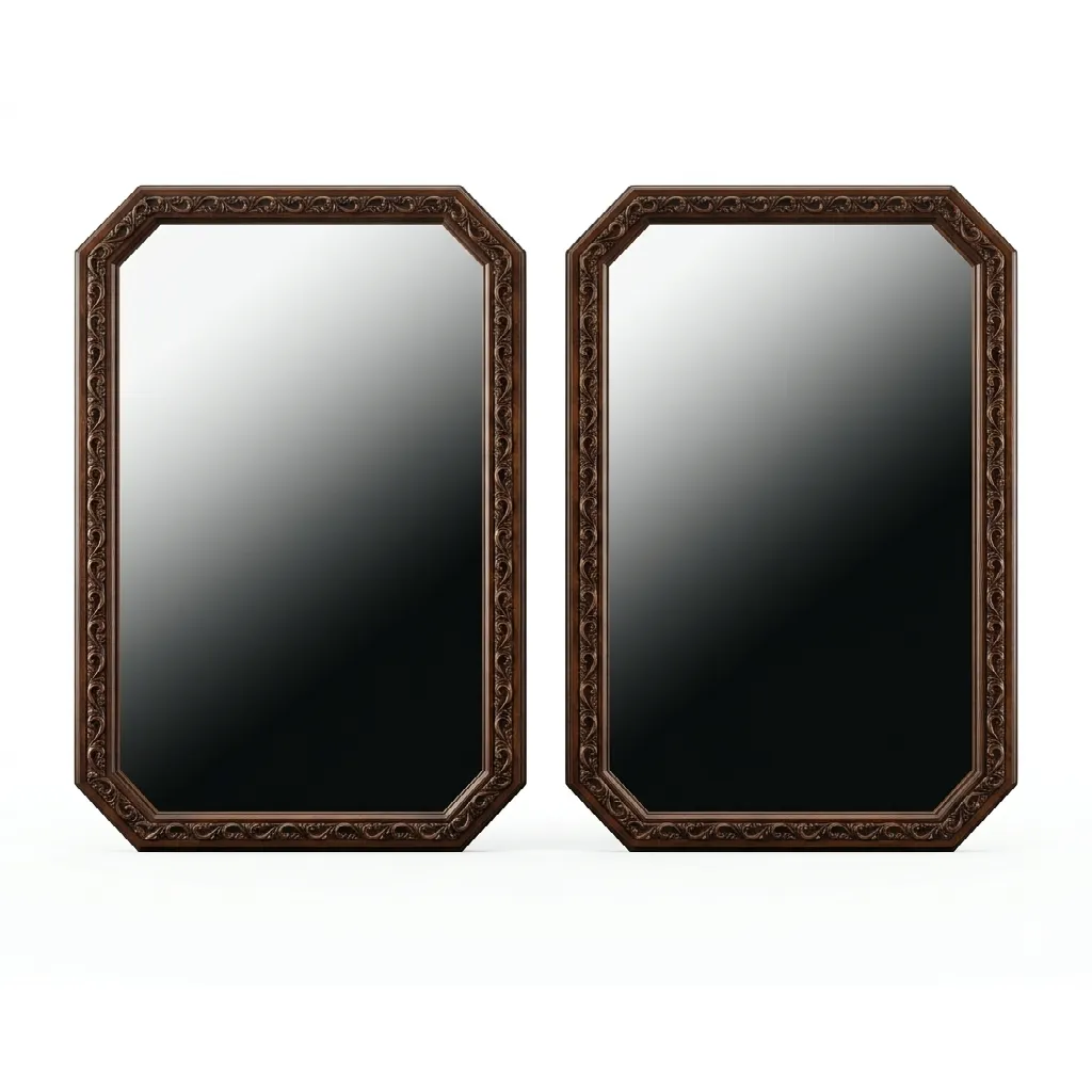 [D1377] Yildray Classic Dining Mirror - Walnut Paint