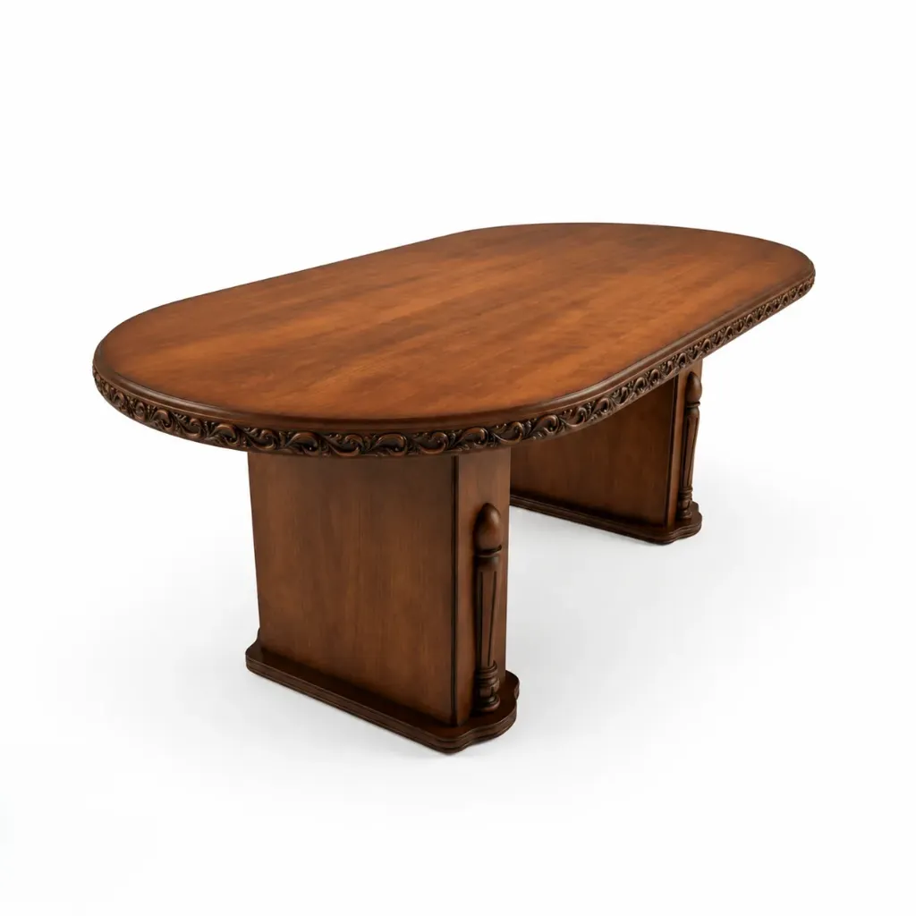 [D1374] Yildray Classic Dining Table - Walnut Paint