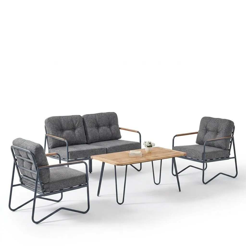 [10003063] Space Garden Set (2+1+1) with Table – Anthracite