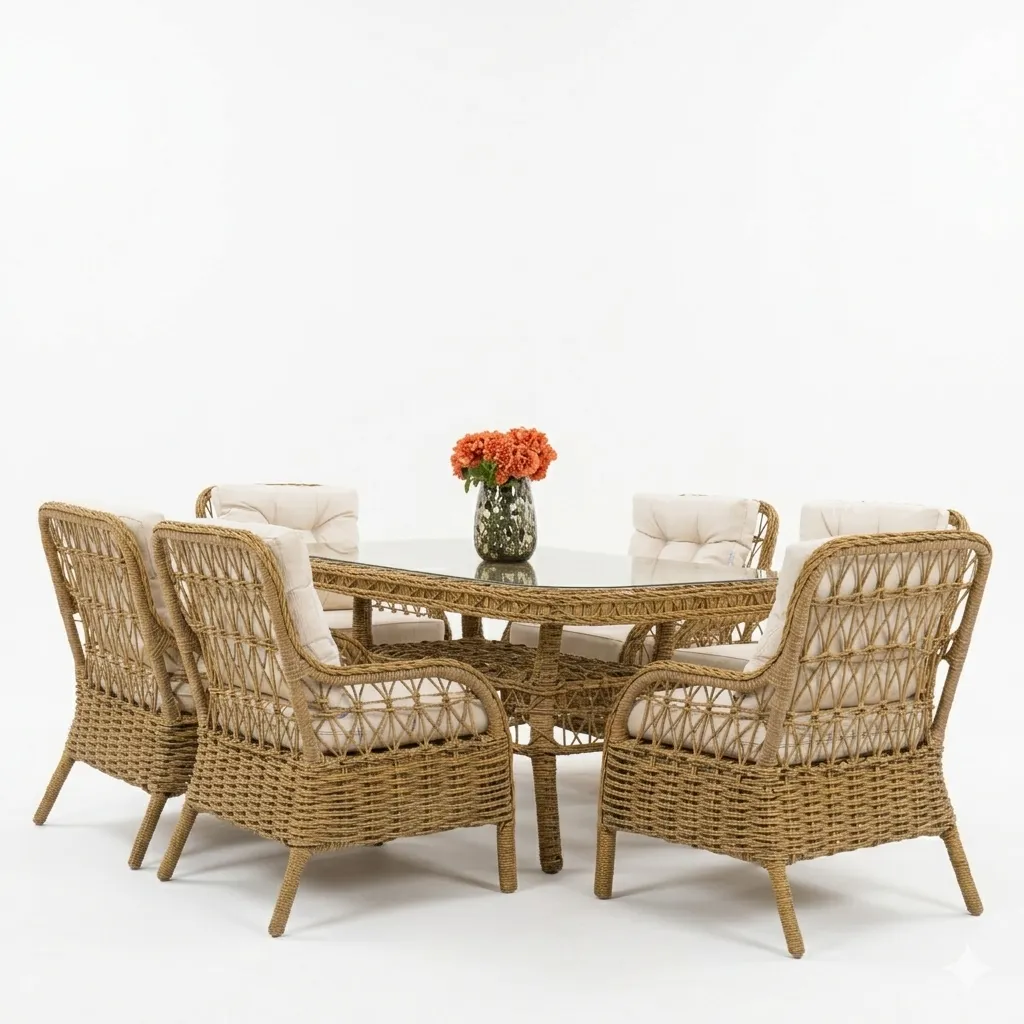 Queen Dining Table + 6 Chairs 